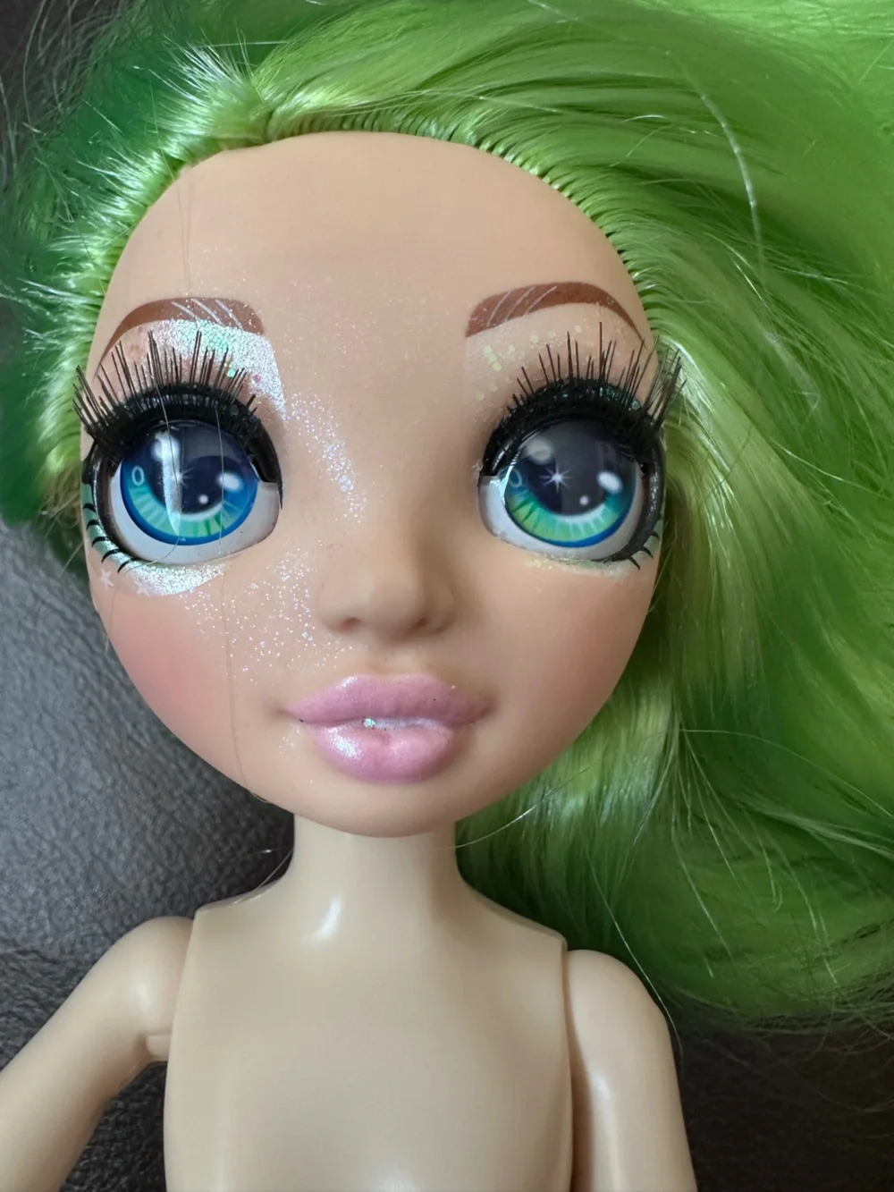 Rainbow High Jade Hunter unclothed  articulated fashion doll long green hair